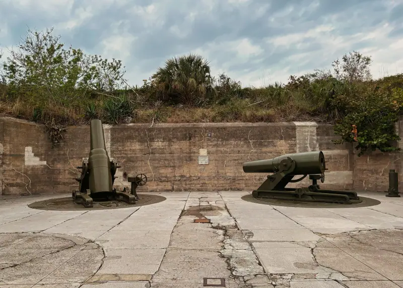 Historic gun emplacements at Fort De Soto Park